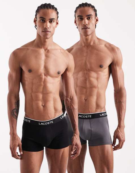 Lacoste - Pakke med 2 par boksershorts i sort/grå med sort linning - view 1