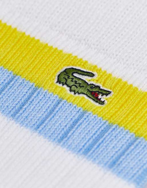 Lacoste - Pakke med 2 par ribstrikkede sportssokker i hvid og marineblå, 4 af 4