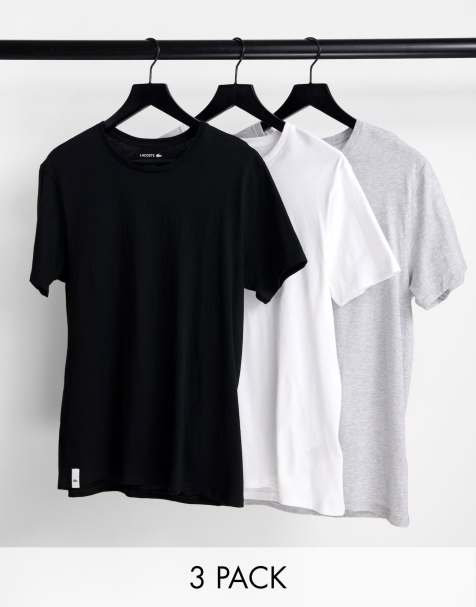 Lacoste - Pakke med 3 lounge-T-shirts i hvid/sort/grå - view 1