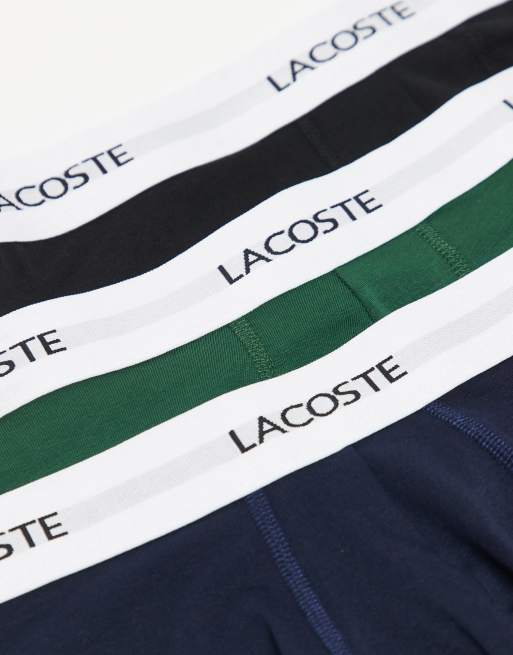 Lacoste - Pakke med 3 par boksershorts i marineblå/grøn/sort, 3 af 3