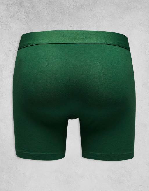 Lacoste - Pakke med 3 par boksershorts med krokodillemønster i sort/grøn/hvid, 5 af 5