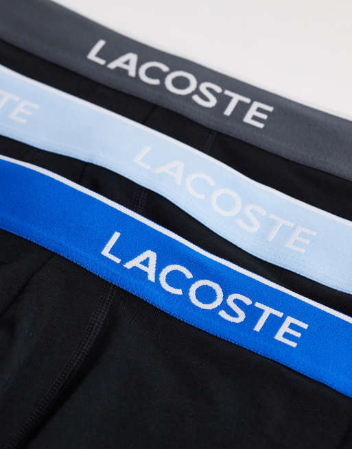 Lacoste - Pakke med 3 par sorte boksershorts med beige taljebånd, 2 af 3