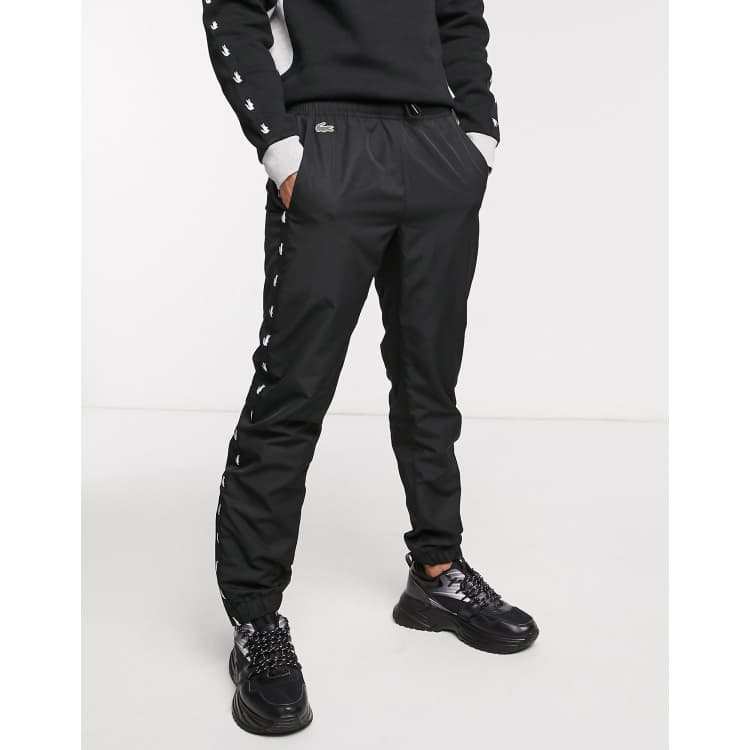 Lacoste Pantalon de jogging avec bandes griff es Noir