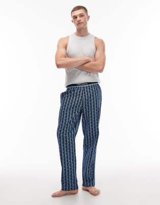 Lacoste - Pantalon de pyjama à monogramme - Bleu marine