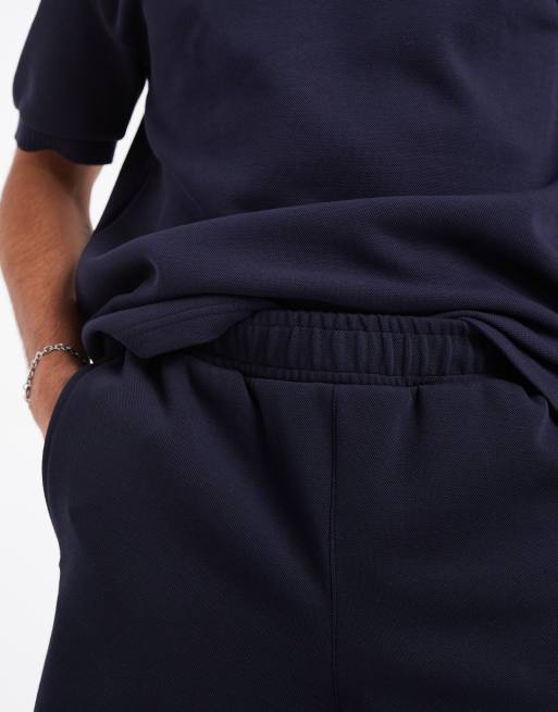 Lacoste - Pantaloncini comodi blu navy con coulisse e logo in coordinato, 5 di 5