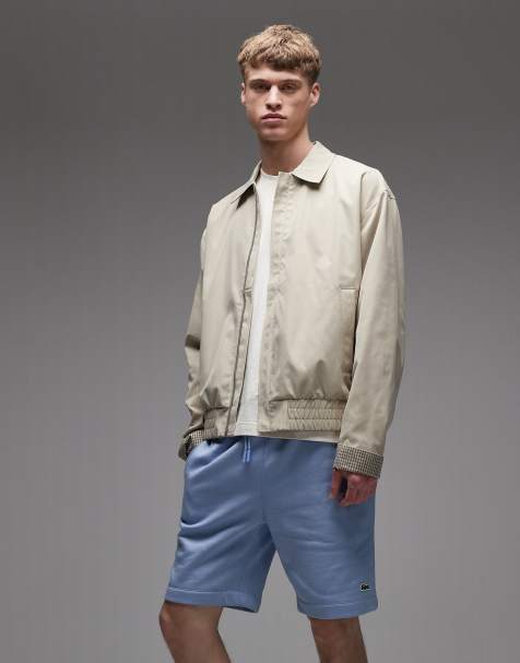 Lacoste - Pantaloncini della tuta in jersey blu chiaro - view 1