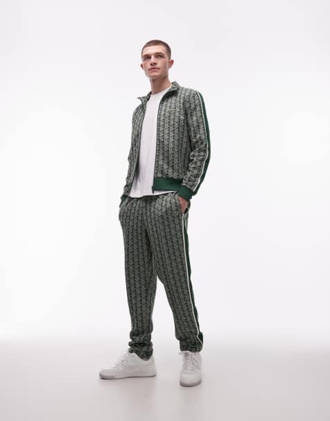 Lacoste - Pantaloni sportivi dritti verdi con monogramma - view 1