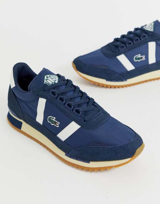 Lacoste Partner Retro runners in navy | ASOS