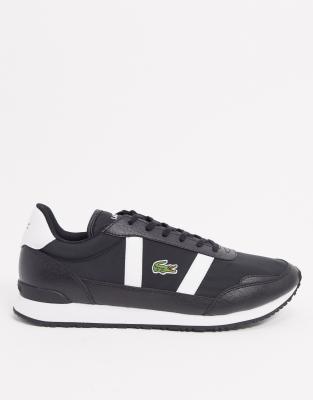 all black lacoste trainers