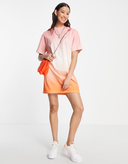 Lacoste – Pastelowa sukienka t-shirtowa z efektem ombre
