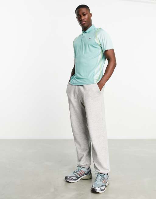 Lacoste Performance regular fit color block polo shirt in green ASOS