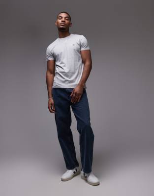 Lacoste Regular Fit Pima Cotton Crewneck T-shirt In Gray