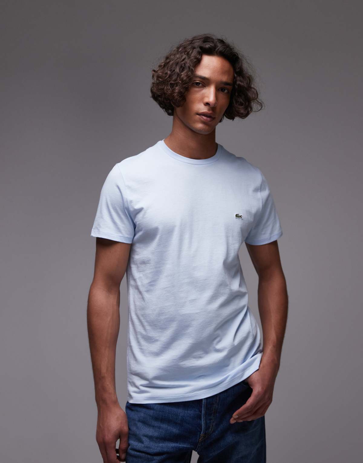Lacoste pima cotton t-shirt in light blue