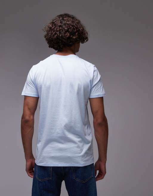 Lacoste pima cotton t-shirt in light blue, 4 of 4