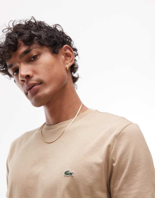 Lacoste Pima t-shirt in beige , 2 of 4