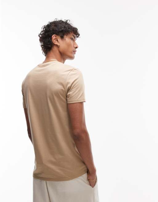 Lacoste Pima t-shirt in beige , 4 of 4