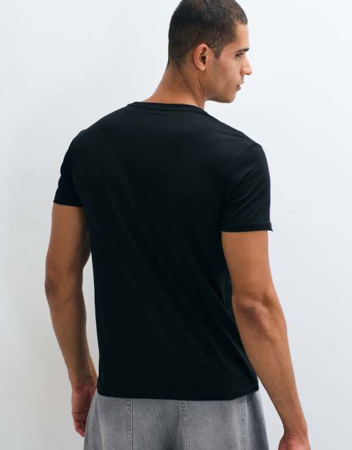 Lacoste Pima t-shirt in black - BLACK, 4 of 5