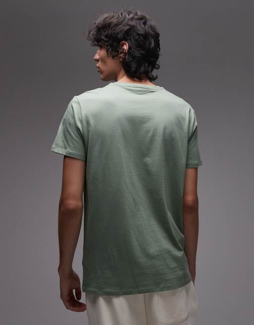 Lacoste pima t-shirt in thyme, 3 of 5