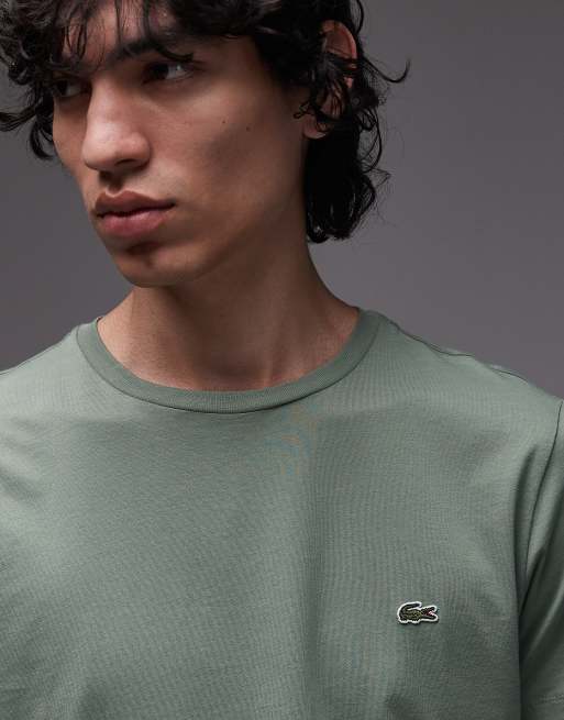Lacoste pima t-shirt in thyme, 5 of 5