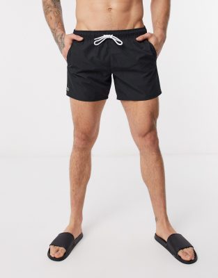 black lacoste swim shorts