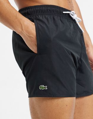 lacoste logo swim shorts
