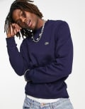 [Lacoste] Lacoste plain sweatshirt in navy Chest 44-46 navy