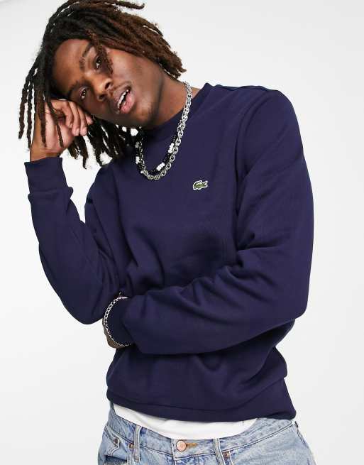 Lacoste plain sweatshirt in navy | ASOS