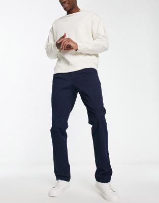 Lacoste Lacoste pleated chinos in navy