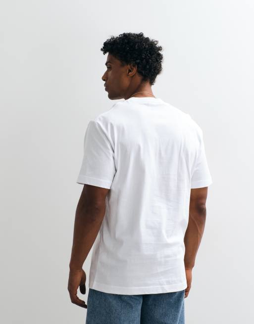 Lacoste pocket short sleeve logo t-shirt in white, 4 of 5