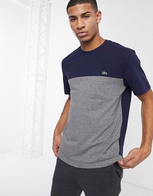 Lacoste pocket t-shirt in grey