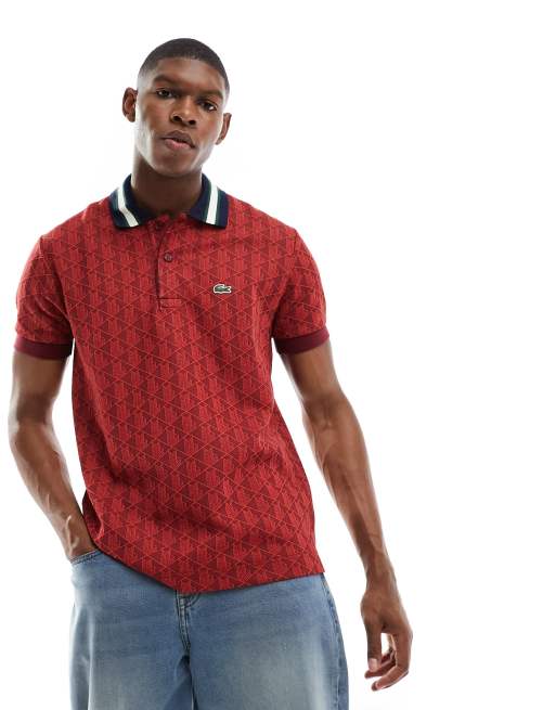 Lacoste polo outlet rouge