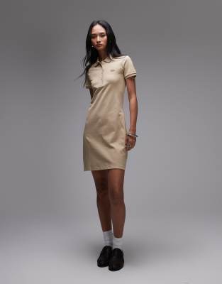 Lacoste Polo Dress In Gold