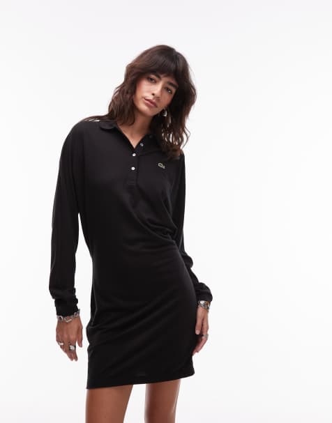 Lacoste polo dress in black
