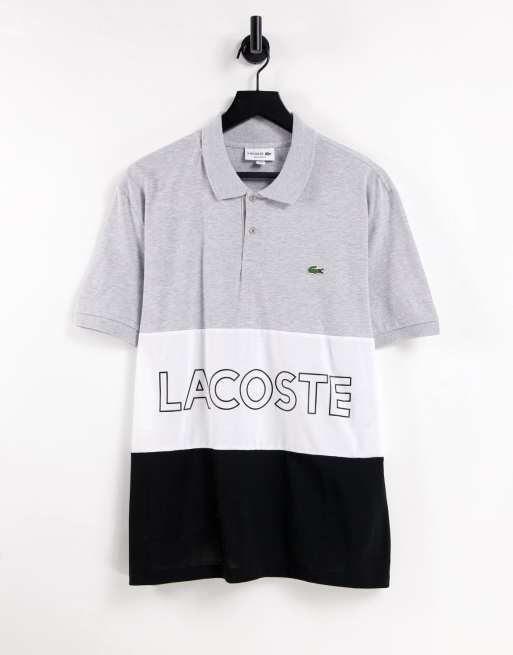 Polo lacoste best sale gris tacheté noir