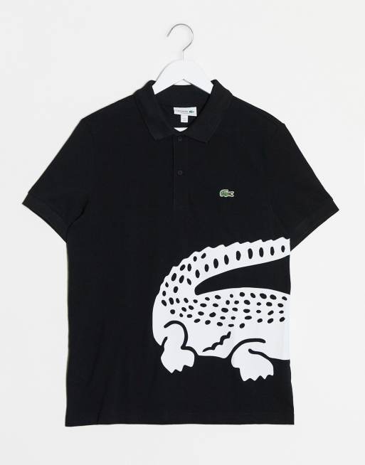 Polo lacoste shop noir et blanc