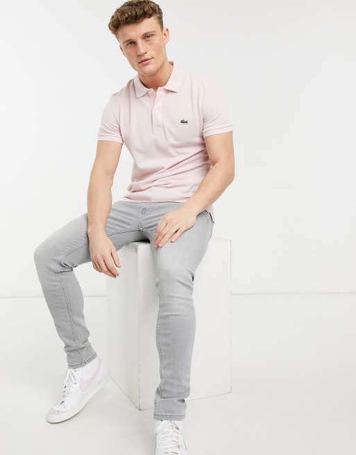 Lacoste Polo en piqu coupe slim Rose clair