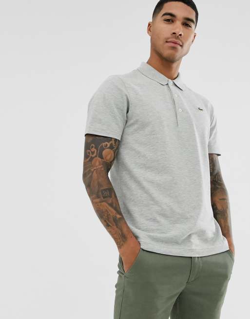 Lacoste grey best sale logo