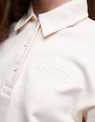 Lacoste Polo Neck Sweatshirt In Neutral