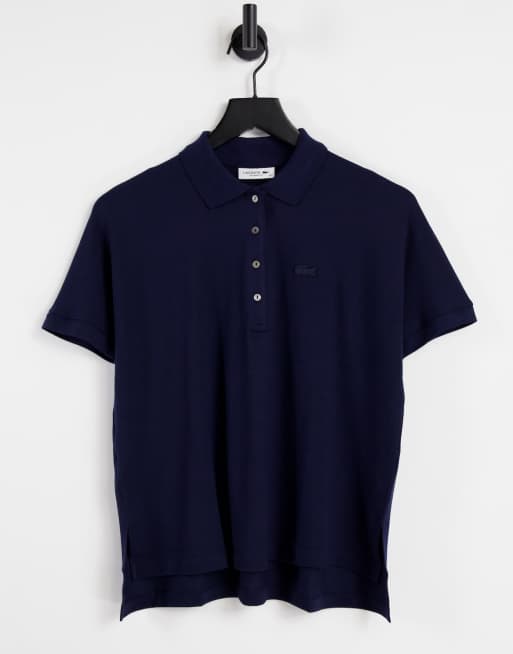 Lacoste - Polo oversize - Bleu marine