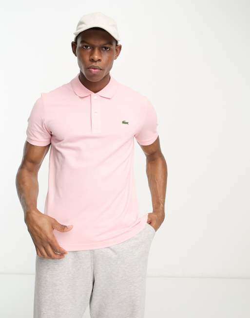 Polo lacoste rose outlet homme pas cher