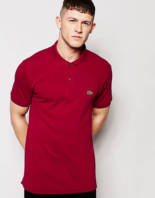 Lacoste Shirt with Croc Logo In Classic Regular Fit in | ASOS
