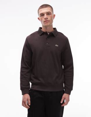 Lacoste Lacoste polo sweatshirt in brown