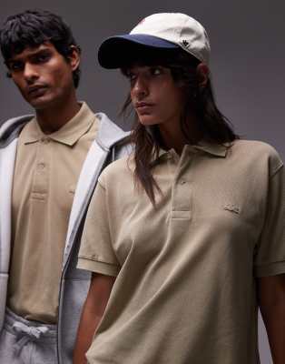 Lacoste - Polohemd in verwaschenem Beige mit Logo-Neutral