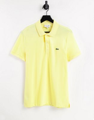 Lacoste – Polohemd mit Logo-Gelb