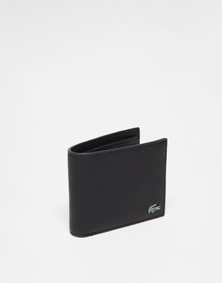 Lacoste - Portefeuille à deux volets et logo - Noir