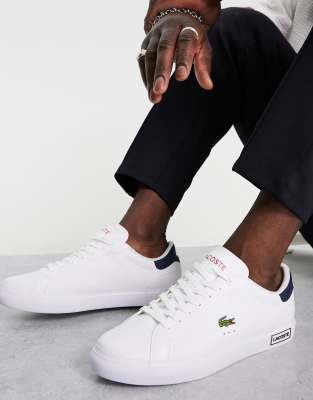 men's lacoste white shoes