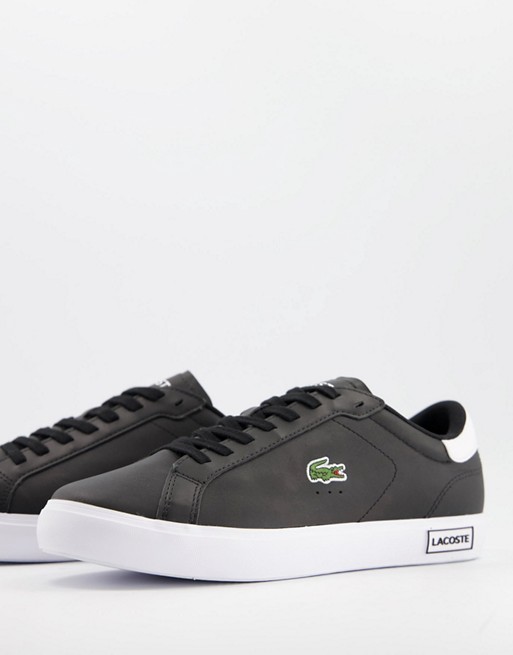 Lacoste power court trainers in black