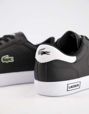 black lacoste trainers