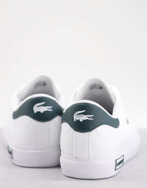 Lacoste – Powercourt 0721 – Biało-zielone buty sportowe, 3 z 4