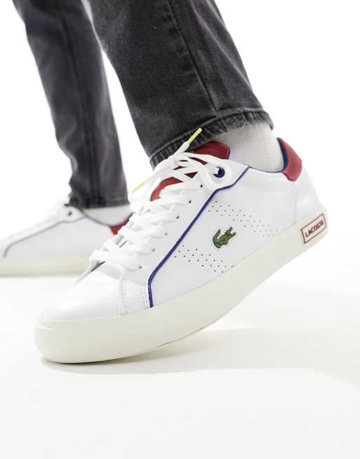 Red deals lacoste shoes